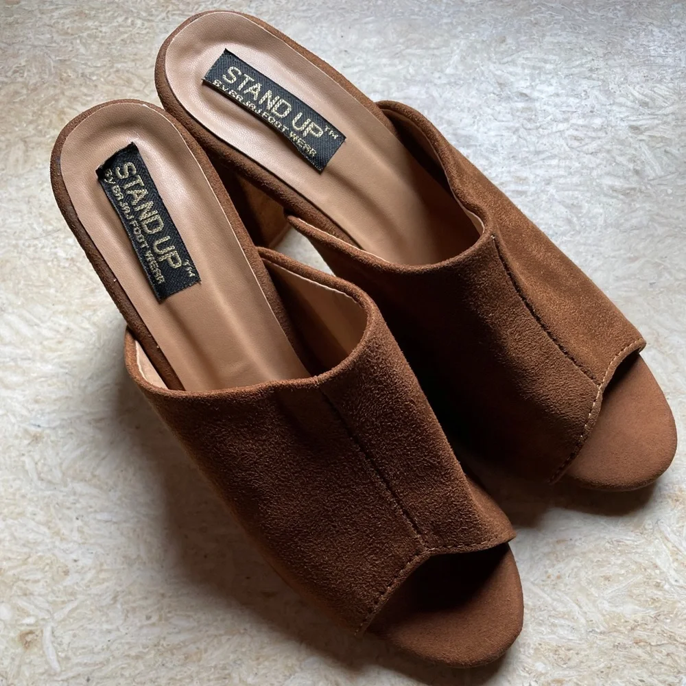 Tan Suede Mules - Picture 16 of 16